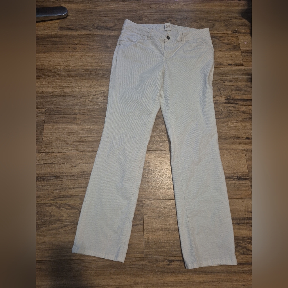 Sonoma Straight Leg Pants - White Corduroy